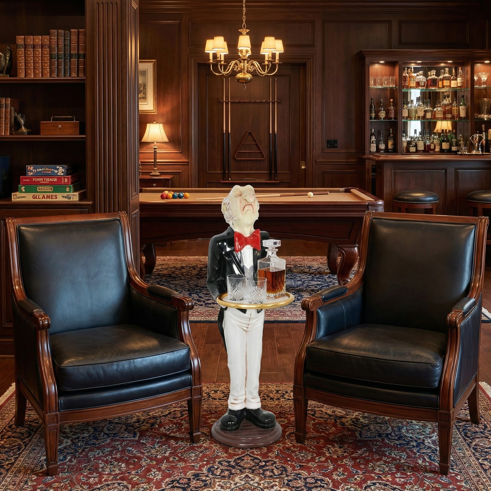 Uppity Connoisseur Butler with Tray 37 Inch Tall