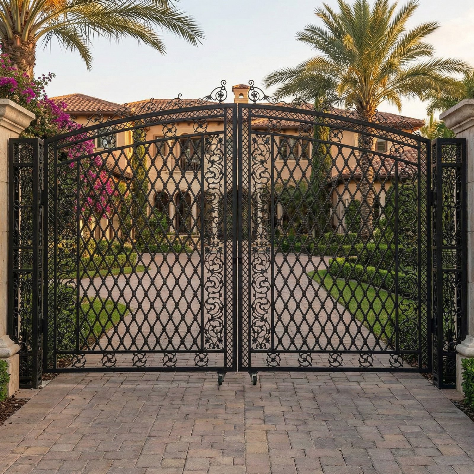 Bridgeton Moore Aluminum Tall Driveway Gates (KIT)