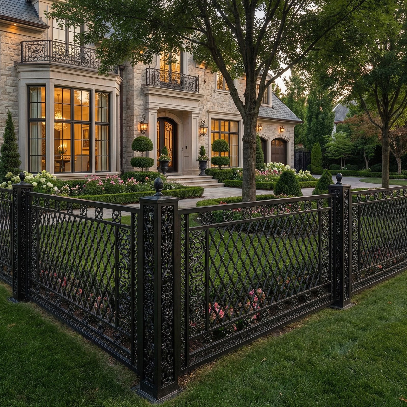 Bridgeton Moore Aluminum Large Fence Panel with Post (KIT)