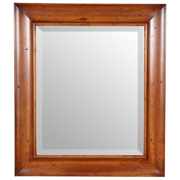 Sm Western Wood Mirror 20X24 Weathered Wood