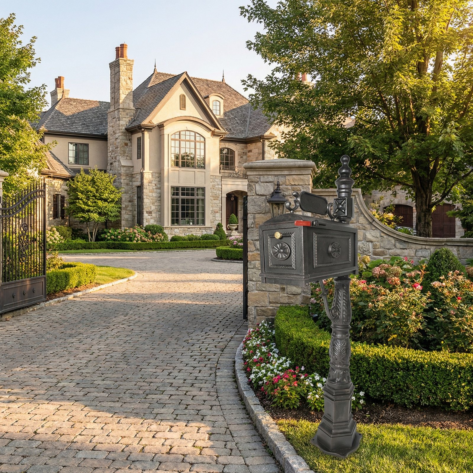 Estate Aluminum Mailbox On Stand