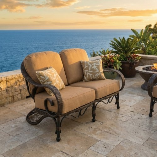 Grand Bonaire Weave Outdoor Loveseat