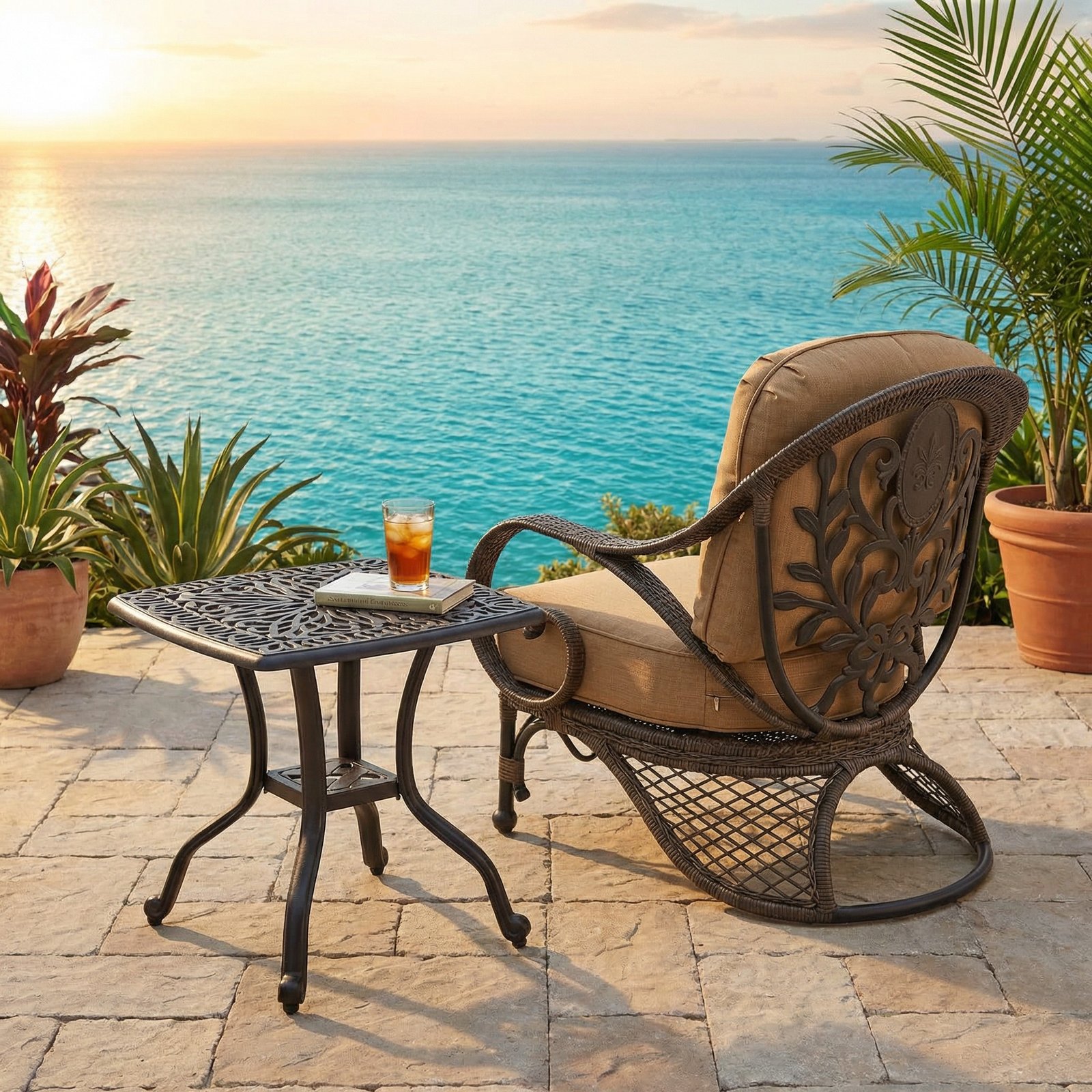 Grand Bonaire Weave Outdoor Side Table