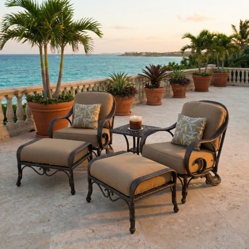 Grand Bonaire Weave Outdoor Club Chair Set of 5