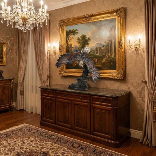 Swooping Bronze Eagle in Full Flight 38 Inch Wide