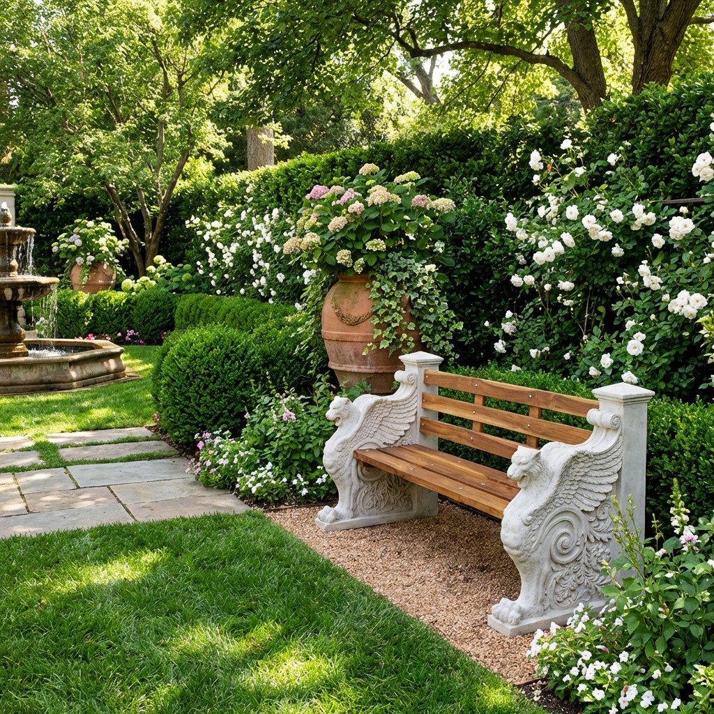 Charlottenburg Bench Replica Outdoor Garden Seating