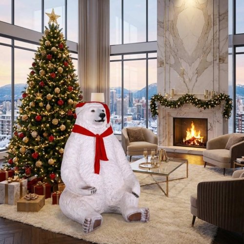 Sitting Christmas Bear Jumbo