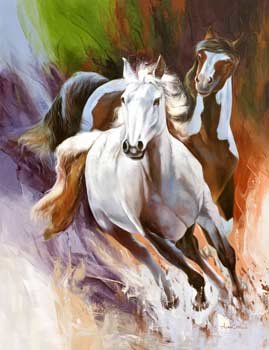 Galloping Horses Giclee