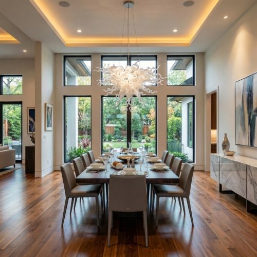 White Burst Chandelier