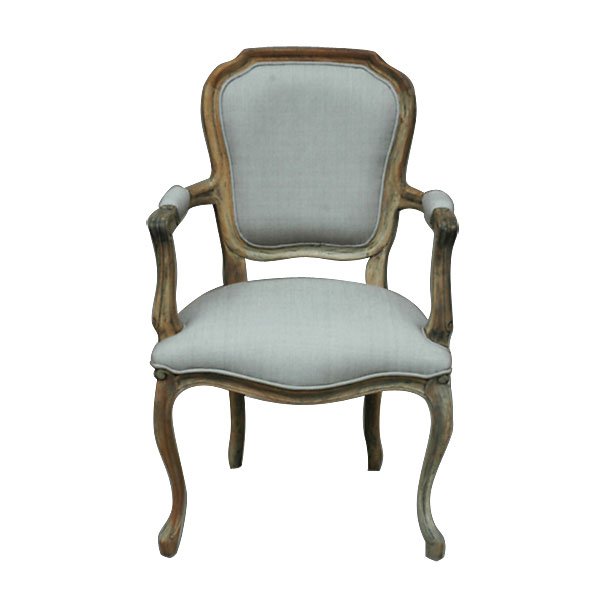Farmhouse Arm Linen Chair - Image 4