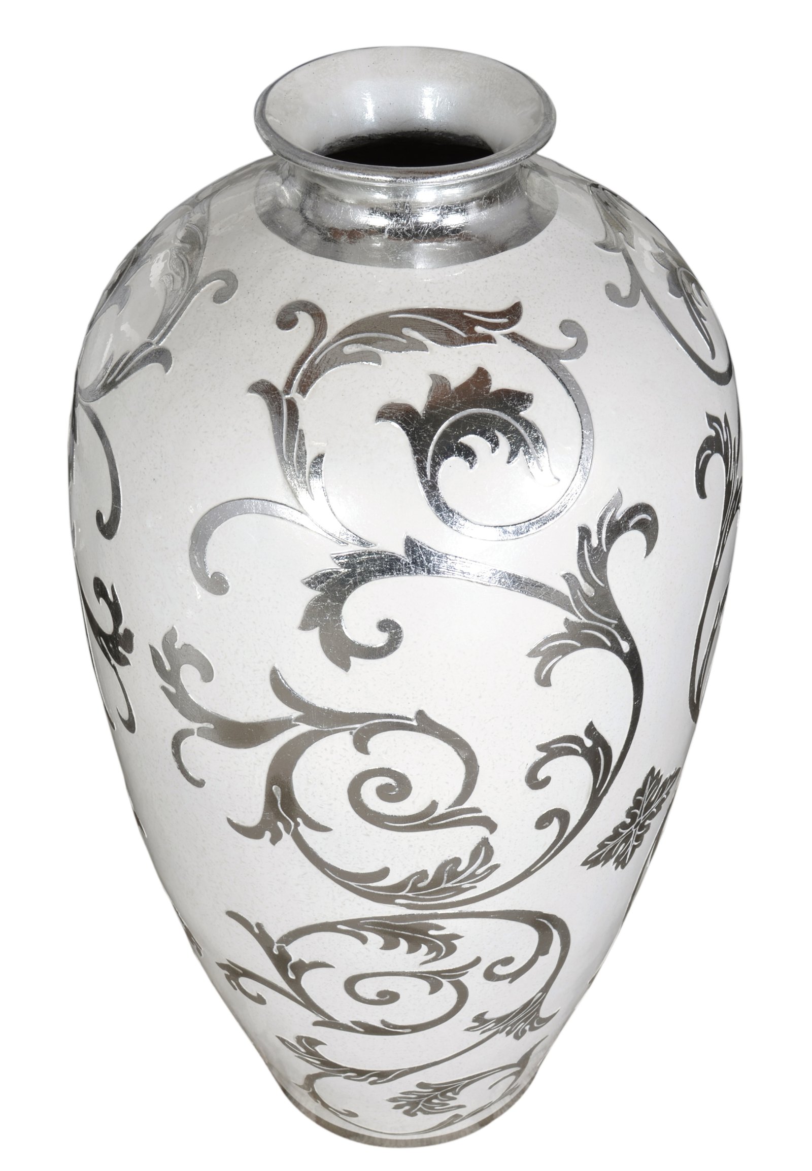 Sophie Silver Antique White Large Vase 31.9 Inches Tall - Image 3