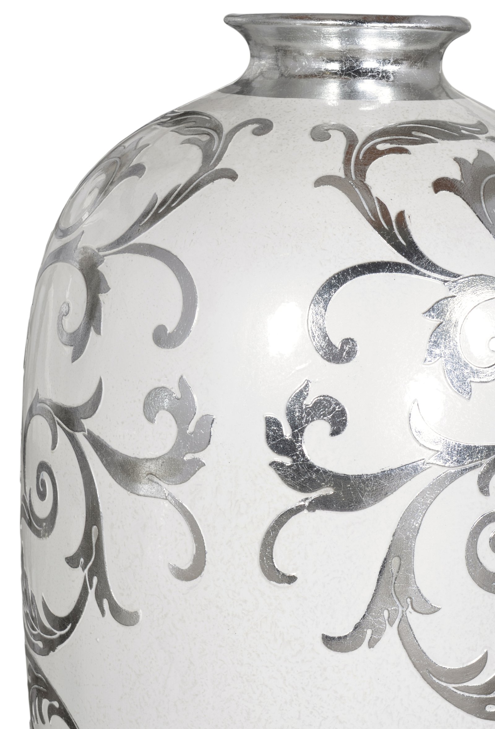 Sophie Silver Antique White Large Vase 31.9 Inches Tall - Image 4