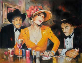 Western Lady Cards Giclee