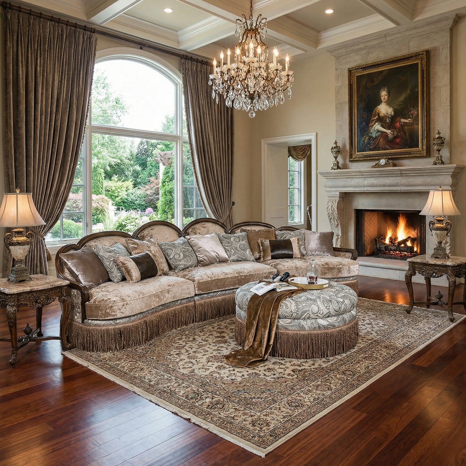 Hawthorne Sectional with Ottoman 4 Piece Set (KIT)