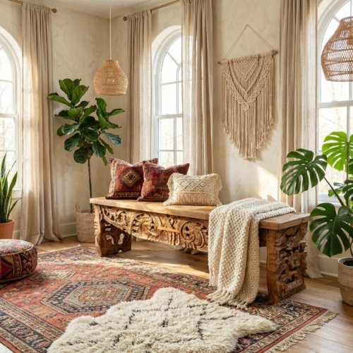 Reclaimed Teak Bench