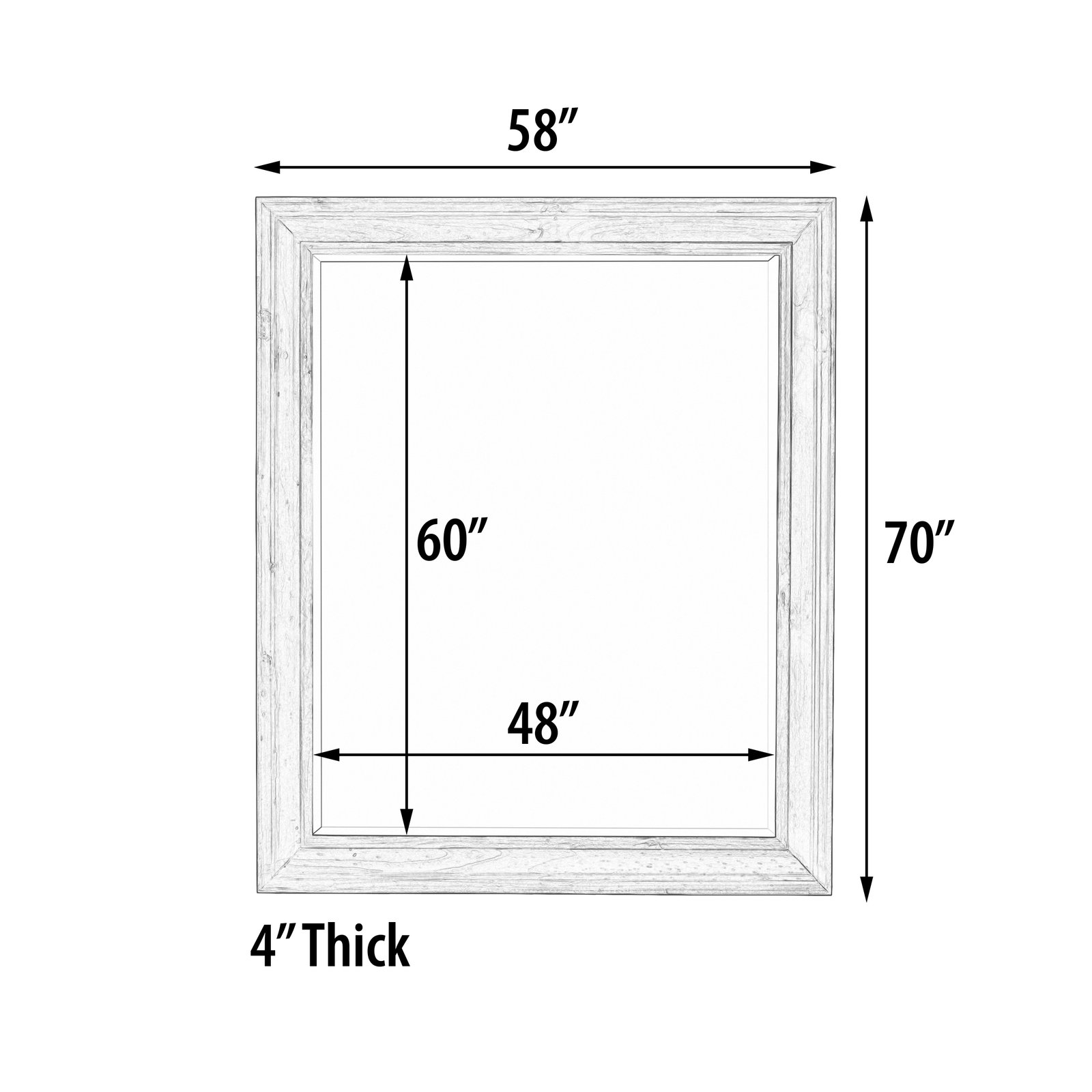 American Woodland Mirror 48x60 Wood Tone - Image 6
