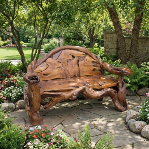 Large Teak Bench 1