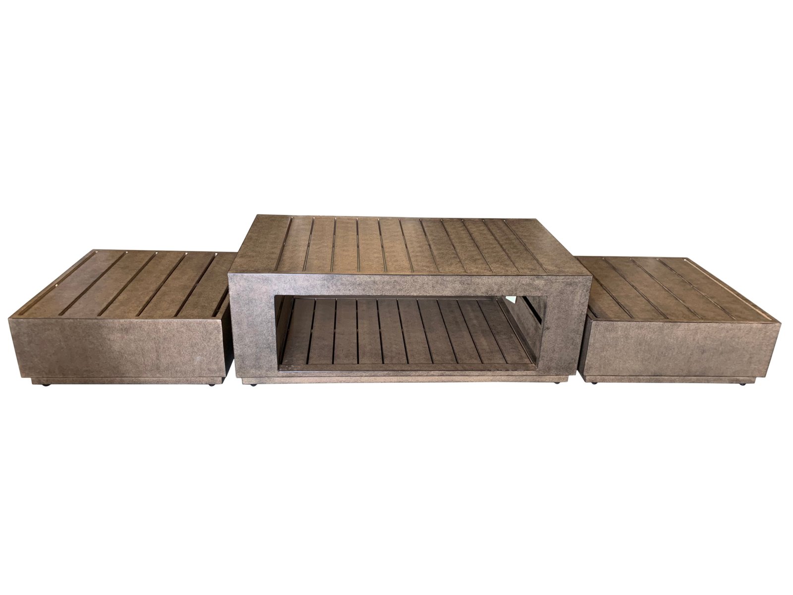 Mountain Studio Outdoor Table Coffee Set of 3, Aluminum - Image 8