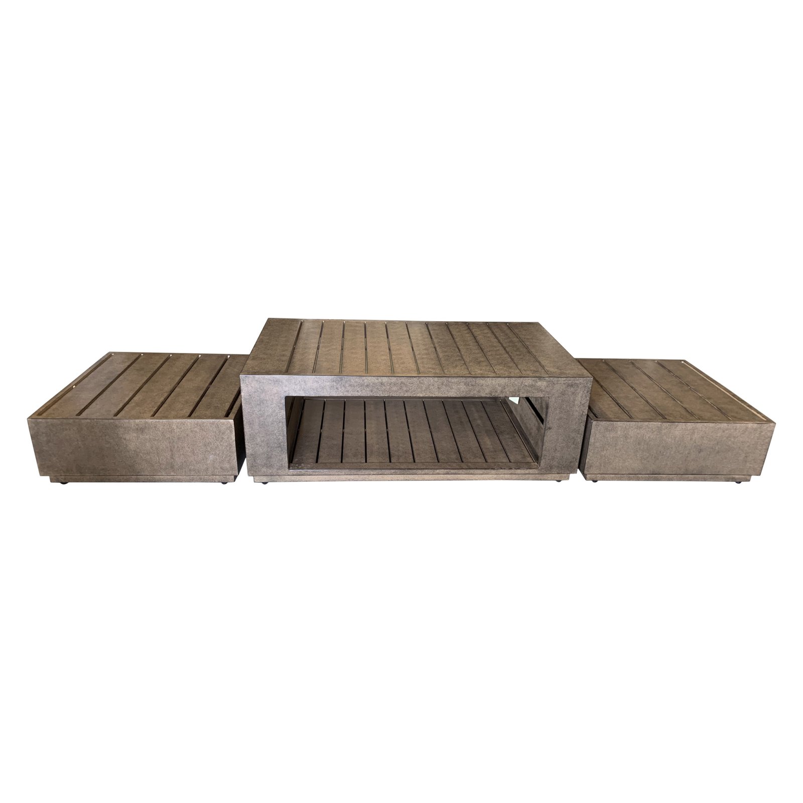Mountain Studio Outdoor Table Coffee Set of 3, Aluminum - Image 2