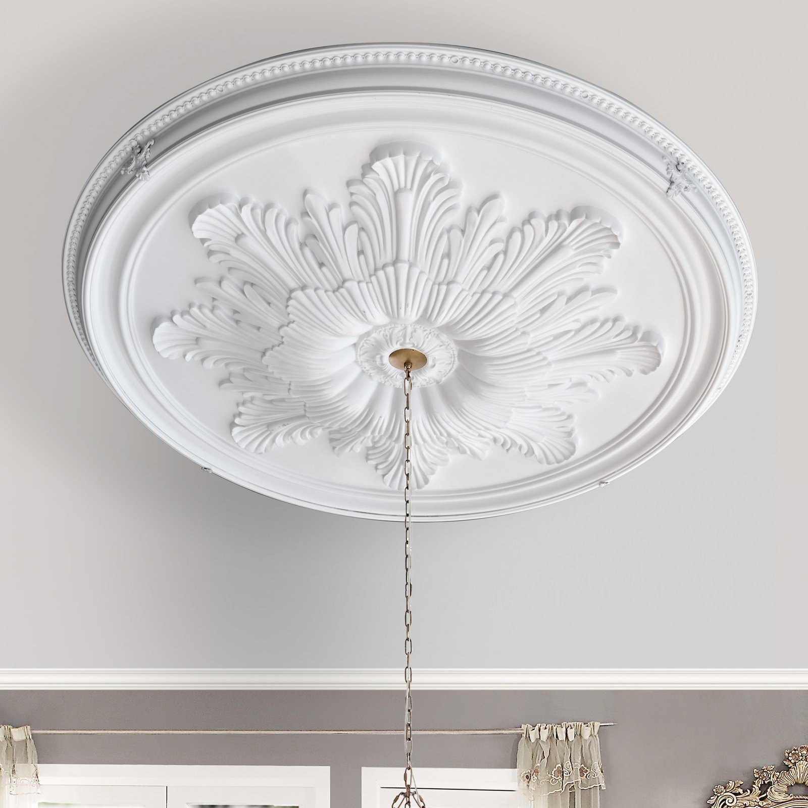 Grand Acanthus Round Ceiling Medallion 65 Inch Diameter - Image 4