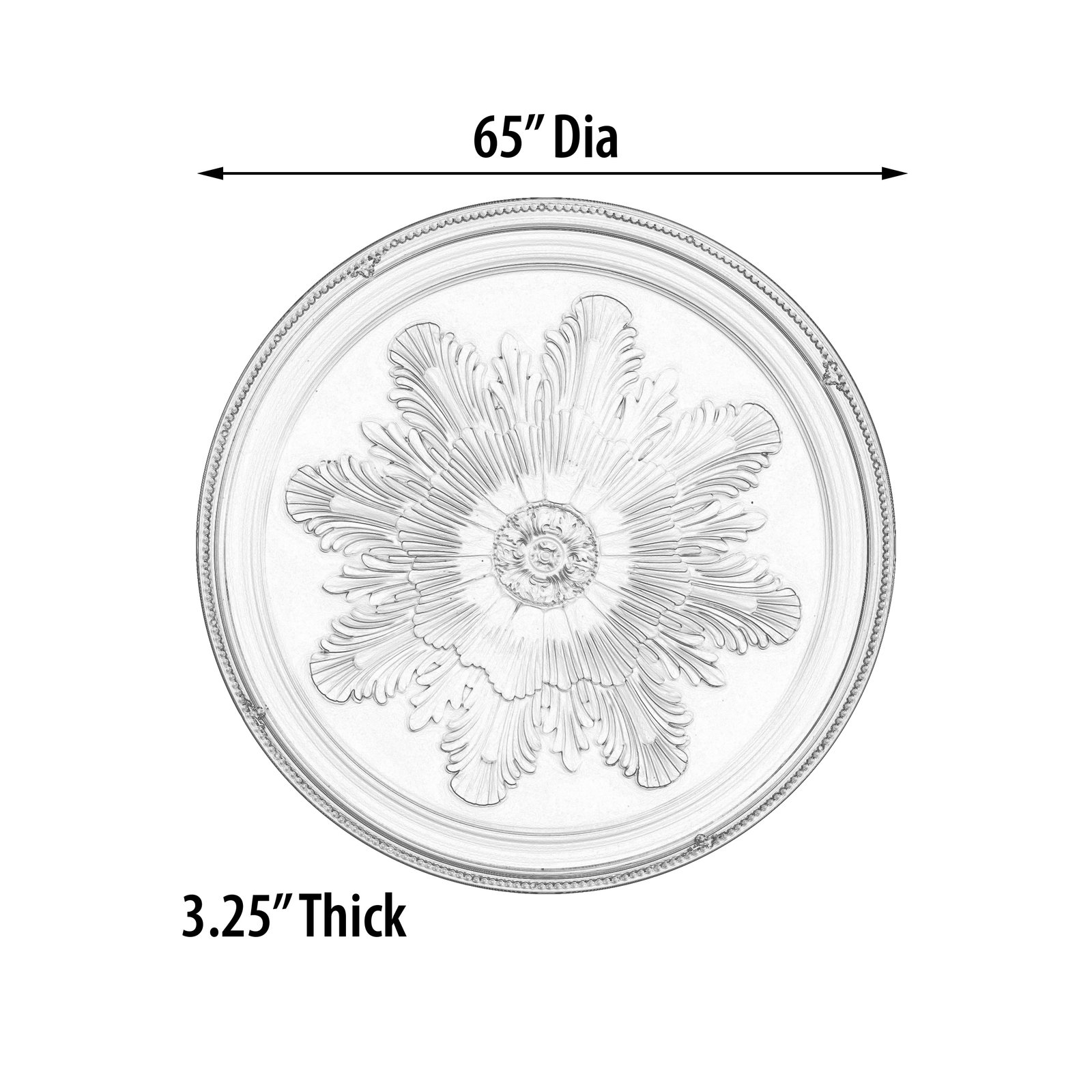 Grand Acanthus Round Ceiling Medallion 65 Inch Diameter - Image 2