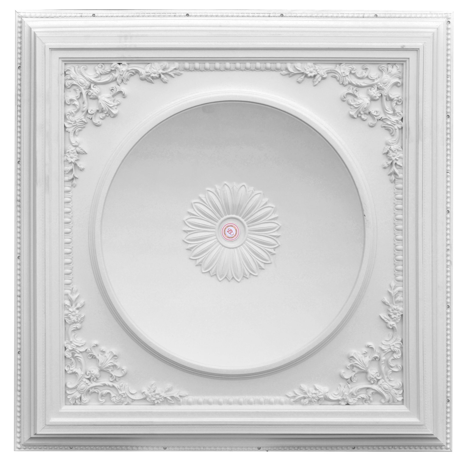 Elegant Large Dome Ceiling Medallion 58 Inch Square - Image 4