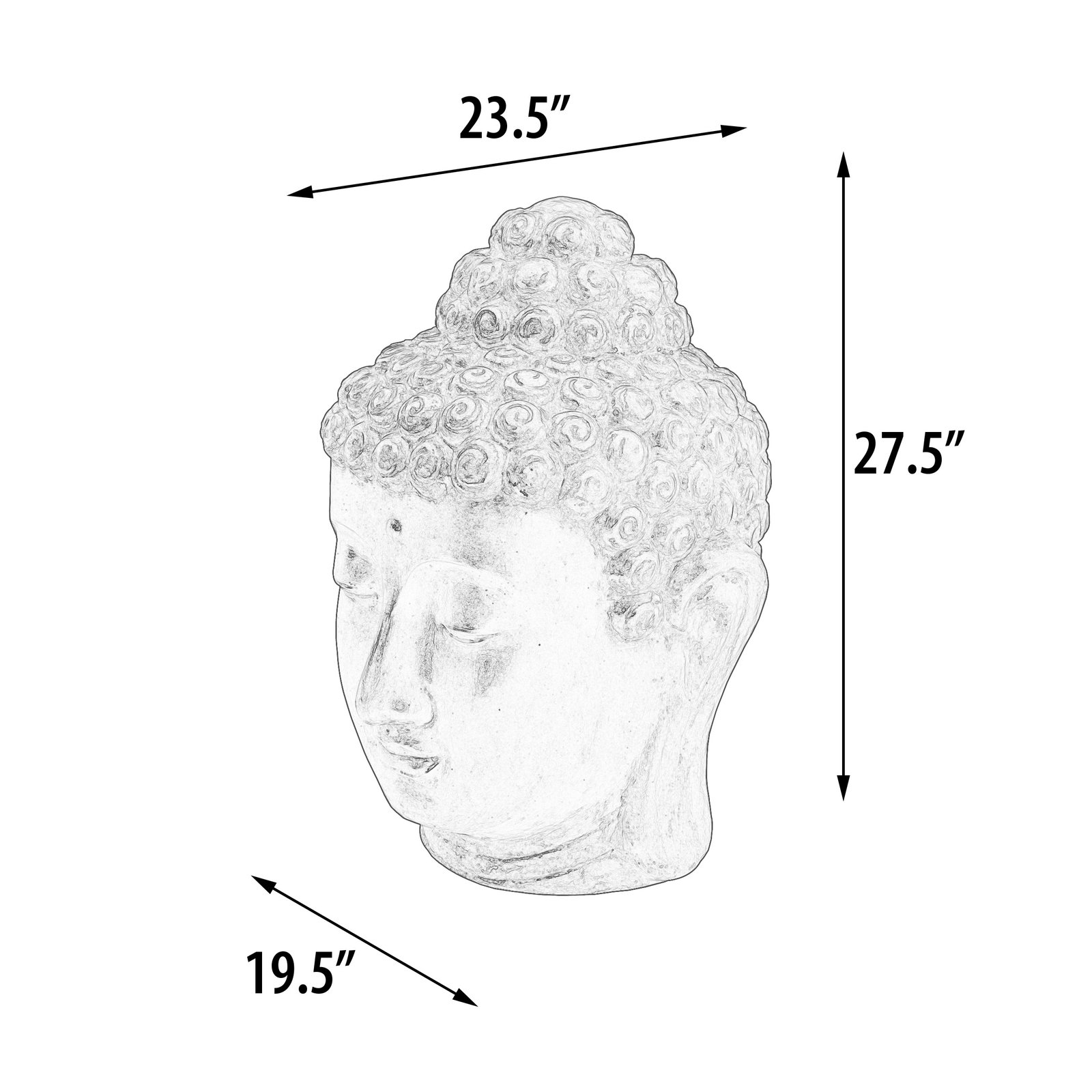 Buddha Head Small Black Earthy - Image 6