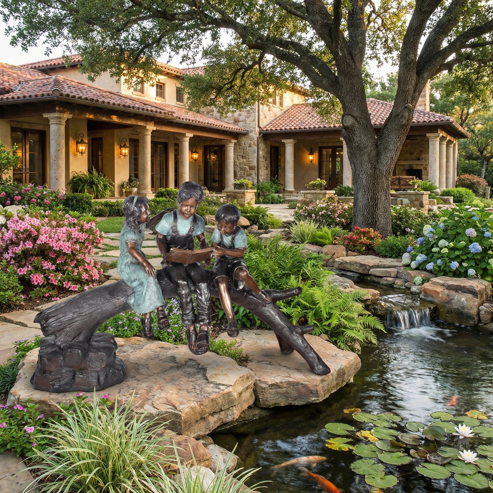 Three Kids on Tree 81 Inch