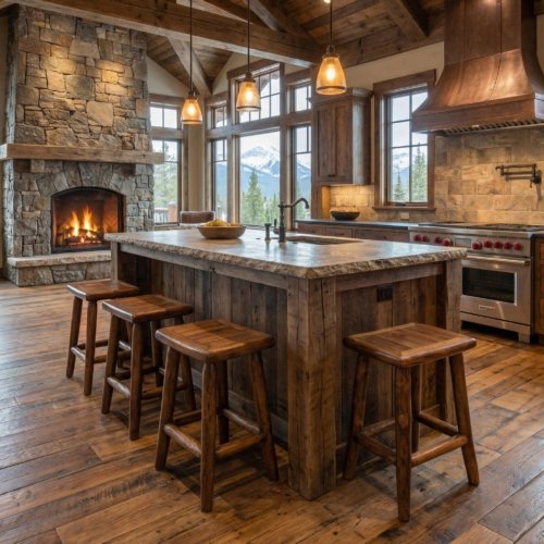 Adirondack Teak Counter Stool