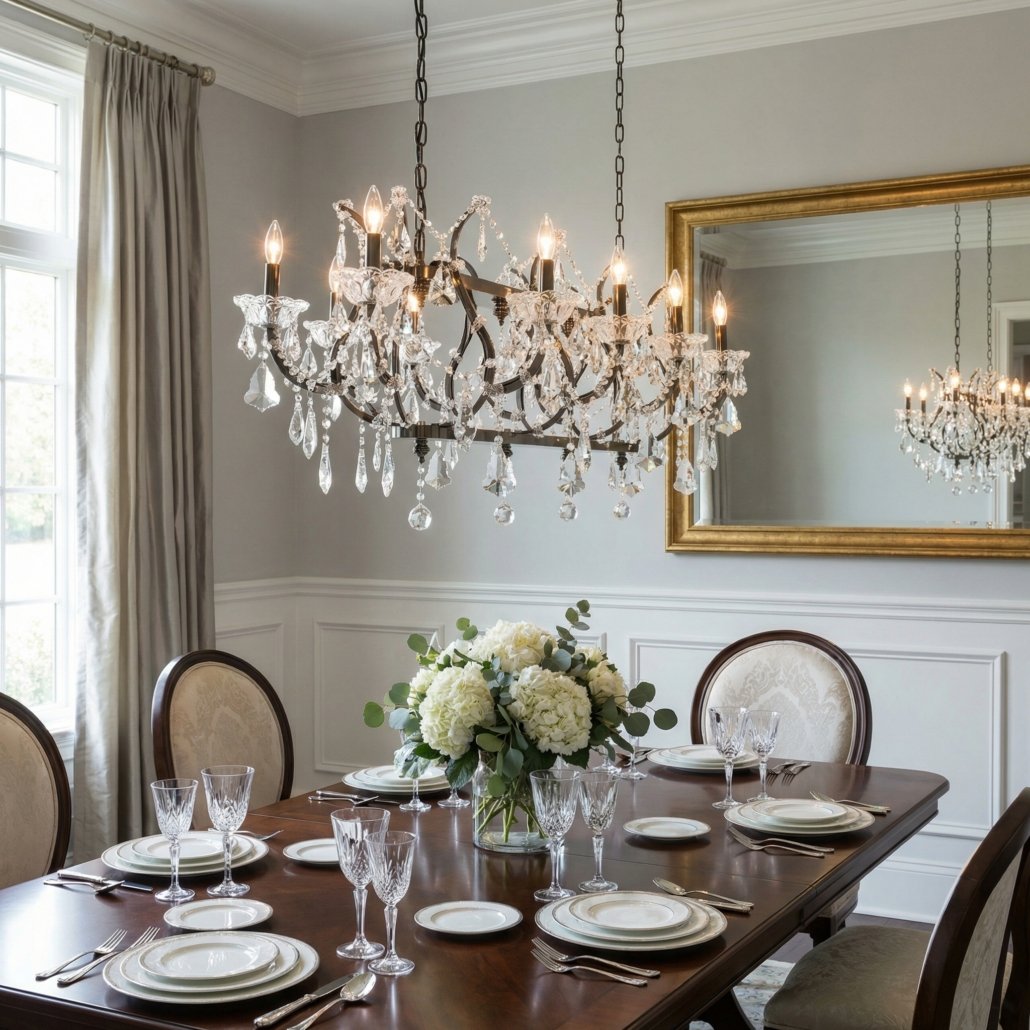 Barcelona Smoked Stainless and Crystal Chandelier