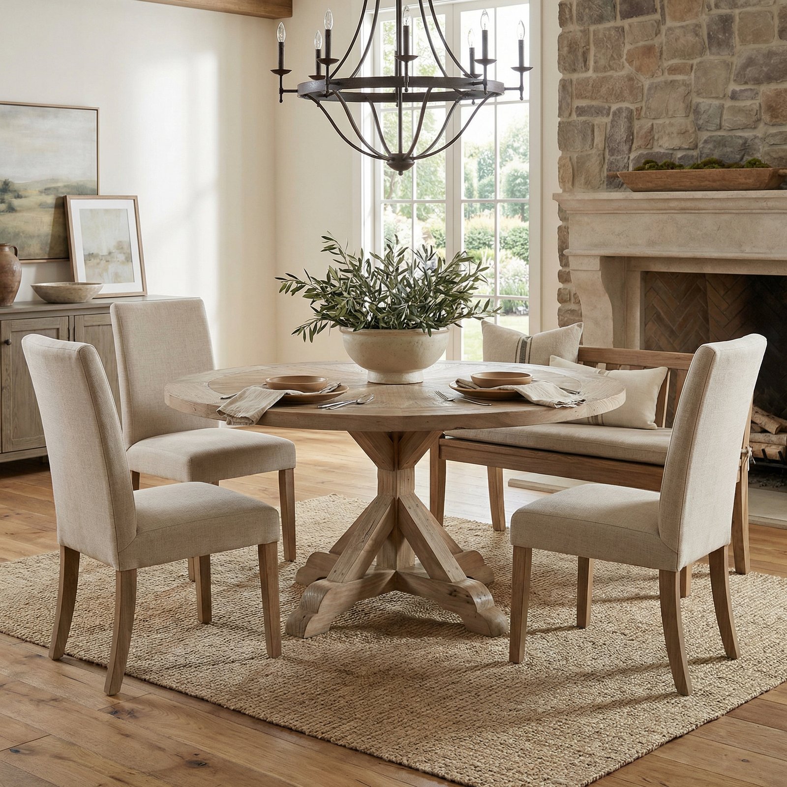 Inverness Farmhouse 60'' Round Dining Table