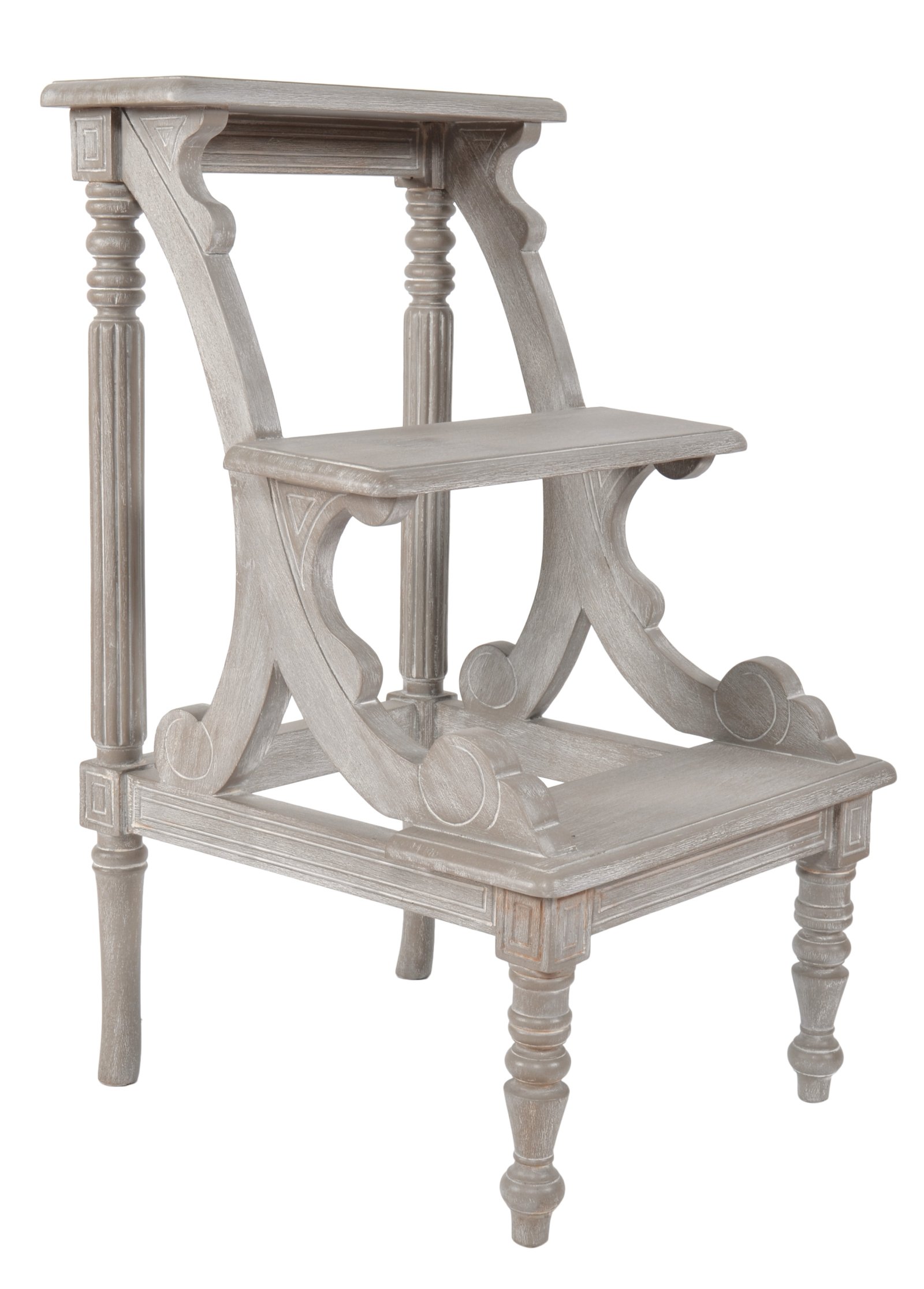 Mystique Gray Library Stepladder - Image 4