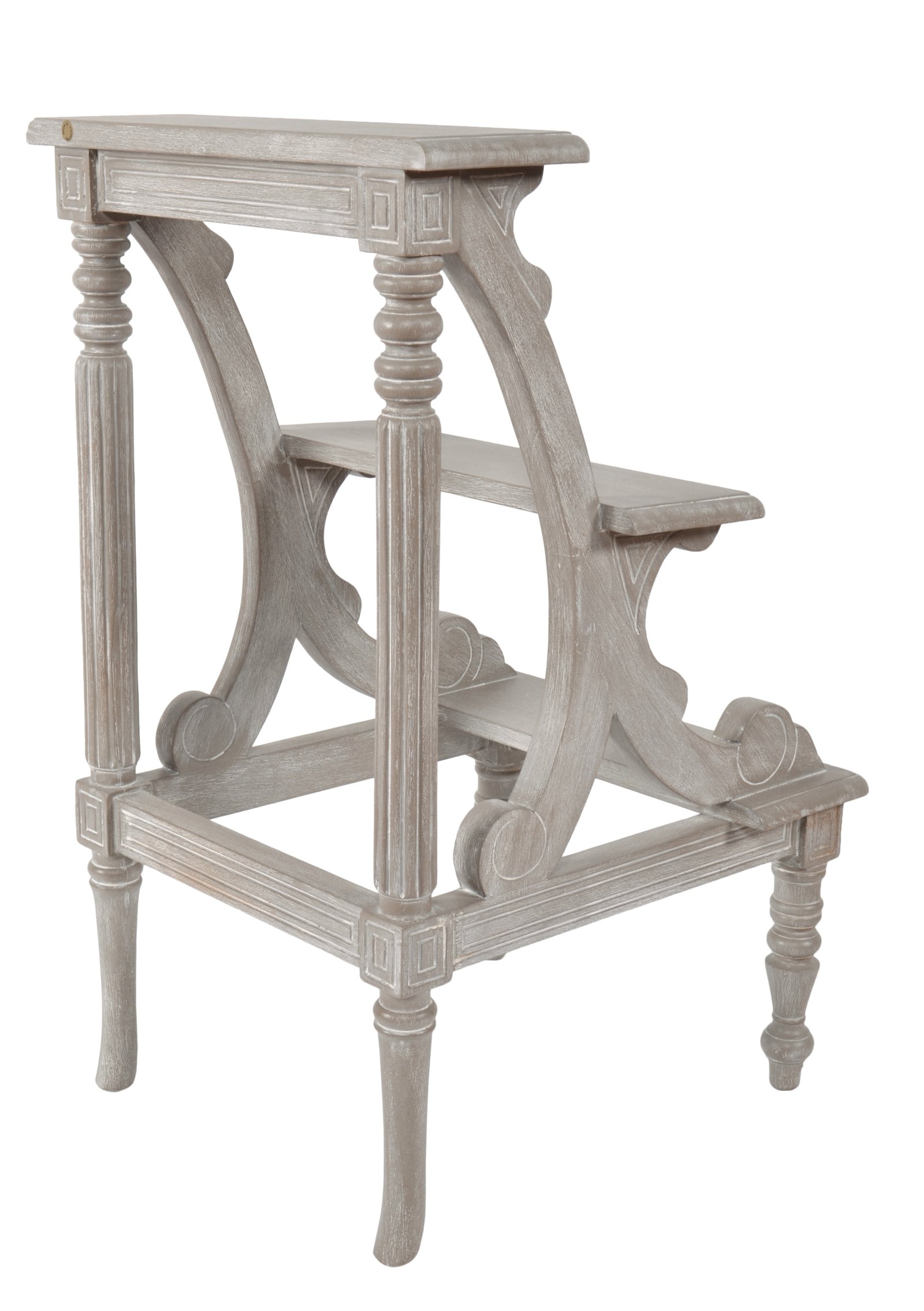 Mystique Gray Library Stepladder - Image 6