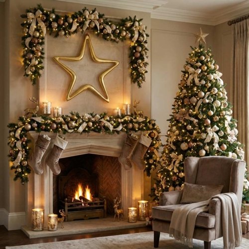 40' Diameter Gold Christmas Star