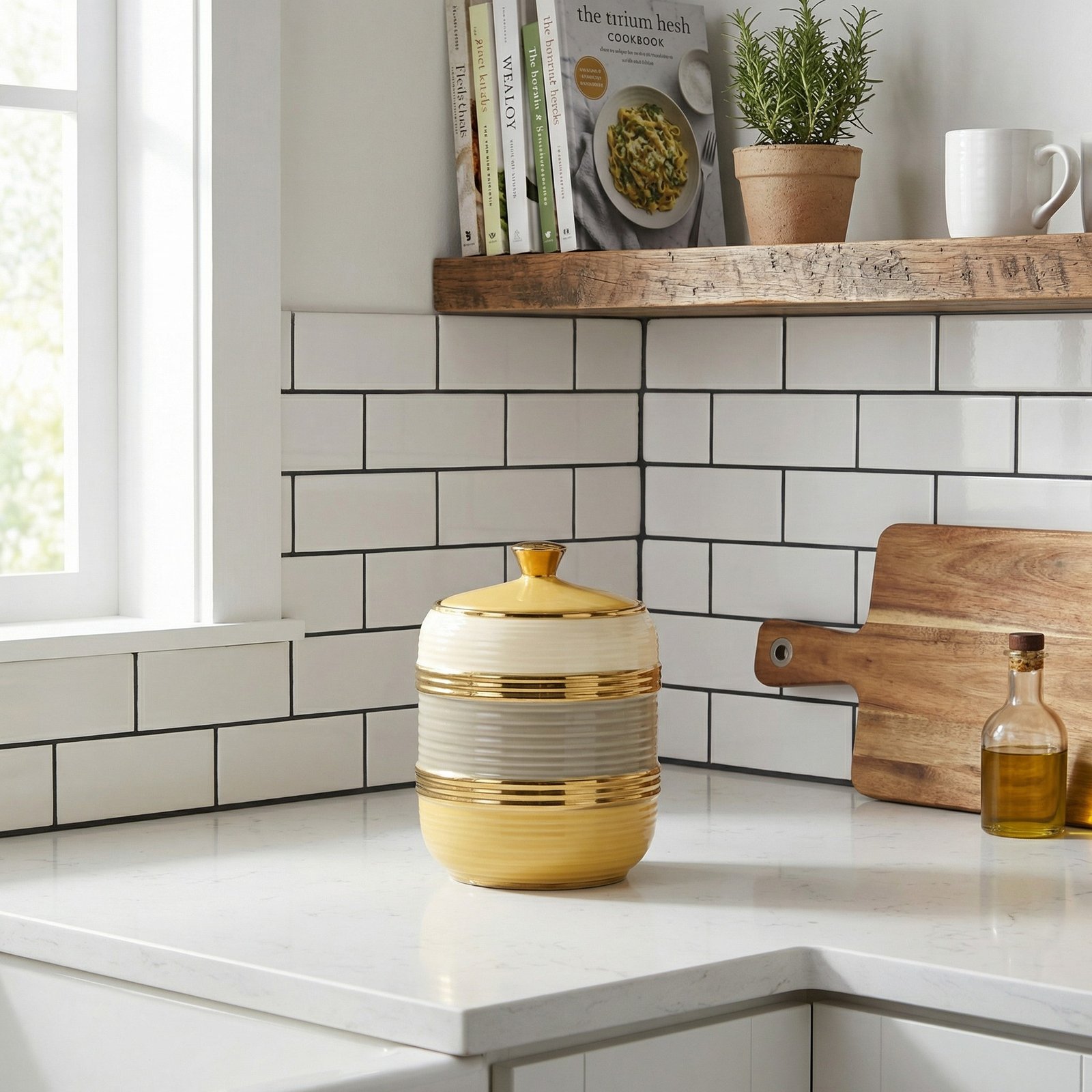 Modern Farmhouse Cannister with Lid