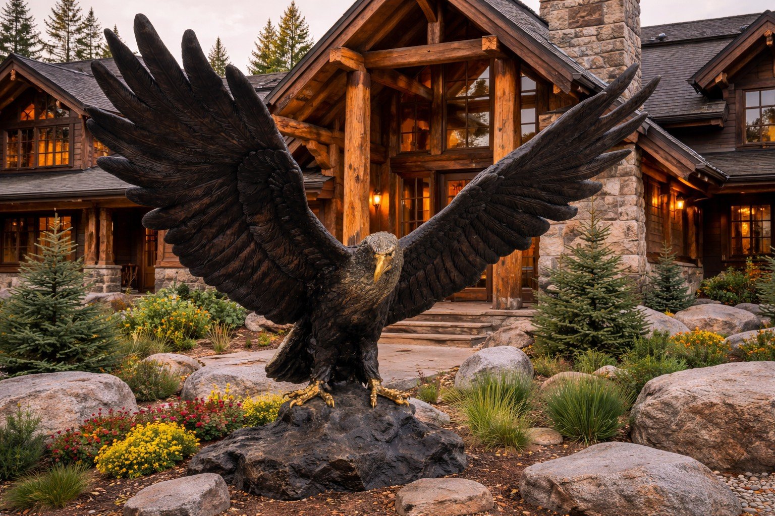 Bronze Eagle Turn Right