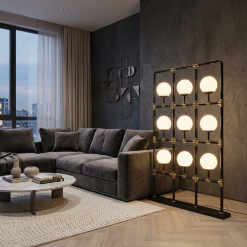 9 Light Floor Lamp