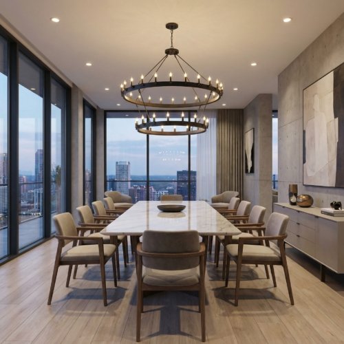 Brushed Iron 2 Tier Chandelier