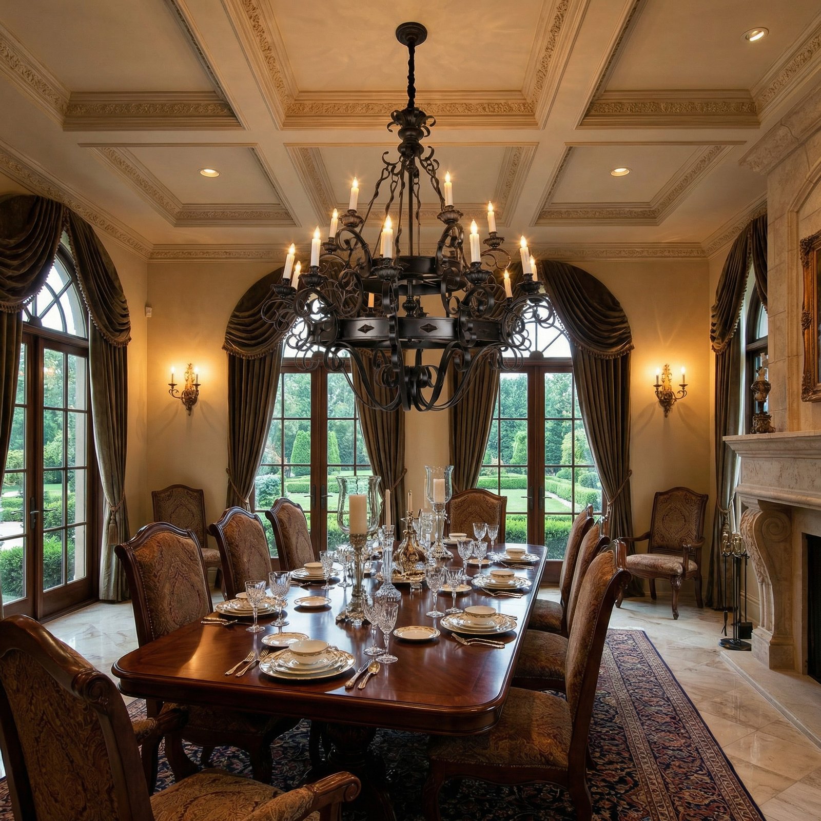 Black and Gold Iron Chandelier