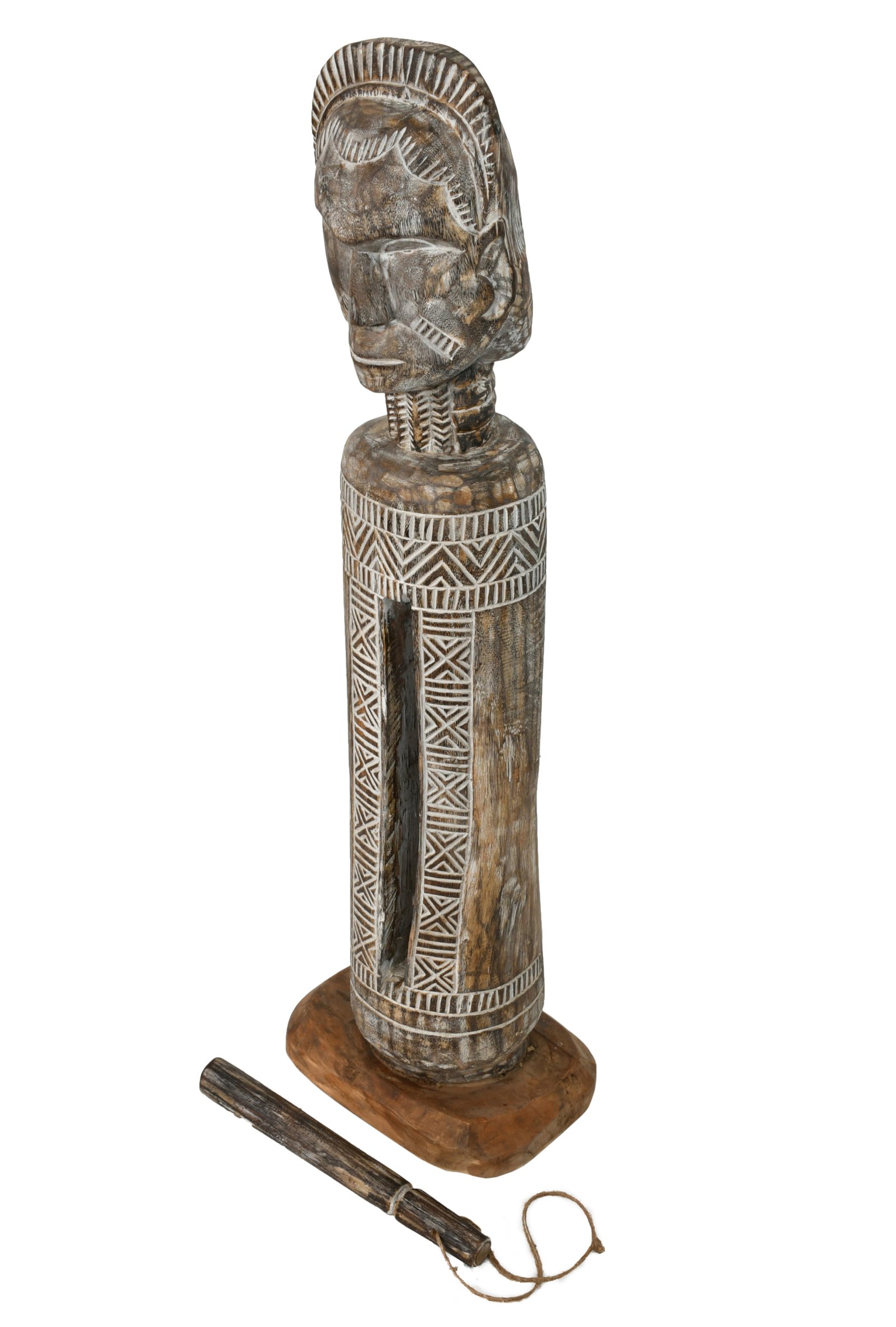 Bayshore Hand Carved Suar Tribal Gong - Image 4