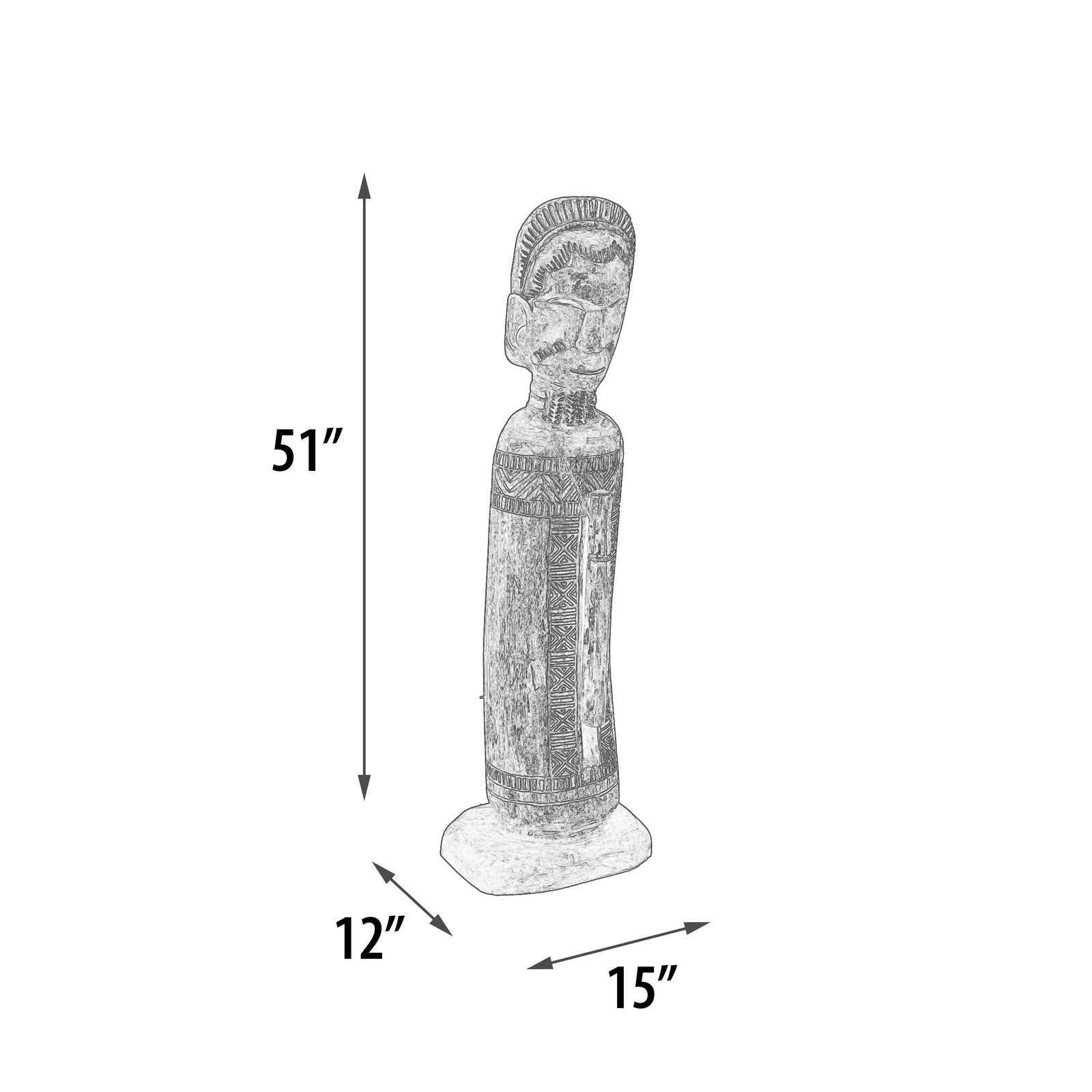 Bayshore Hand Carved Suar Tribal Gong - Image 6