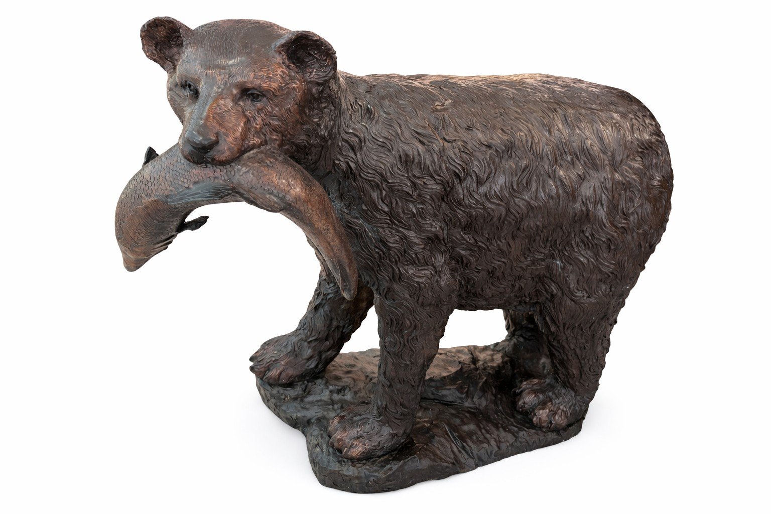 Bronze Bear with fish - Image 3