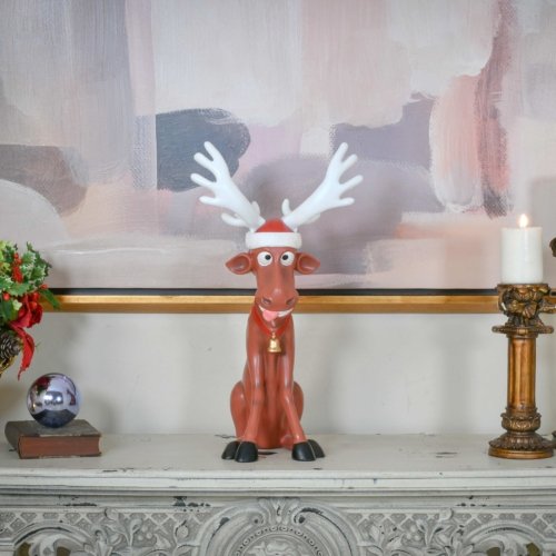 Christmas Holiday Decor Funny Reindeer 22 inches