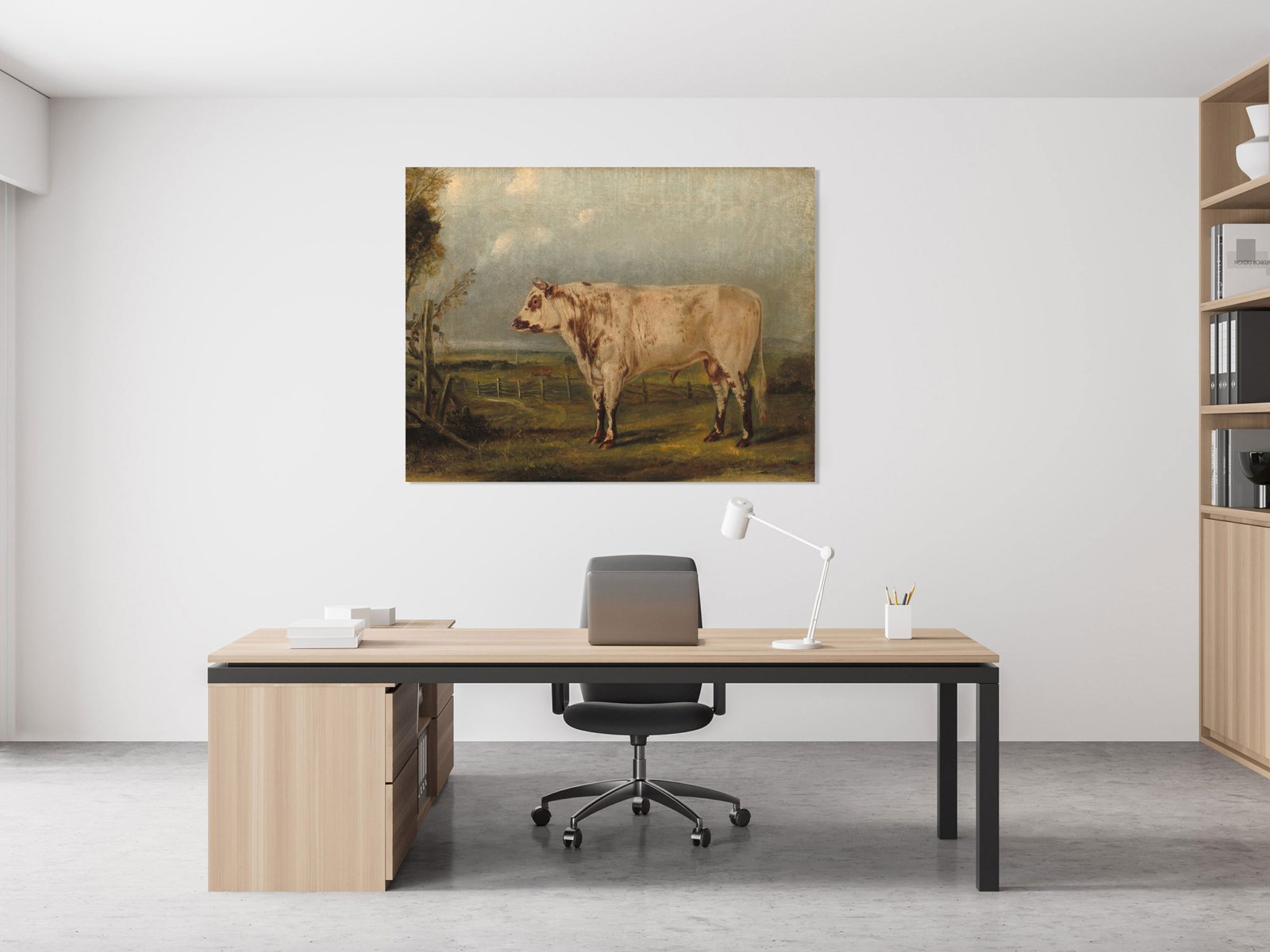 Young Bull 36x48 Gallery Wrapped Hand Embellished Giclee Canvas - Image 5