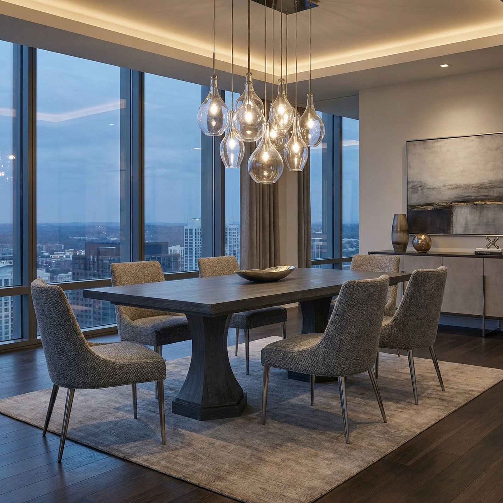 Santa Barbara Charcoal Dining Table