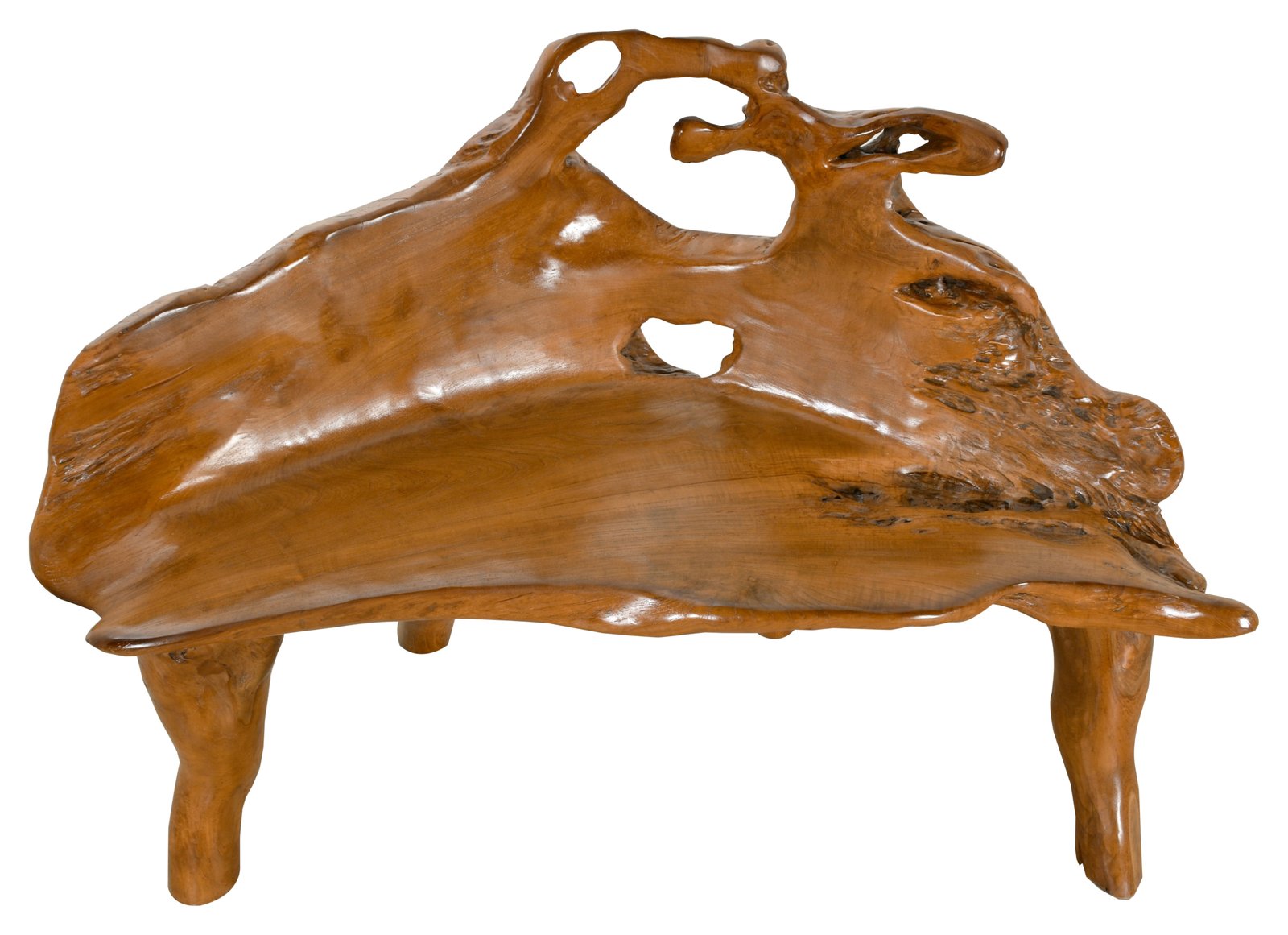 Teak Root Bench Medium 55"W x 20"D x 36"H - Image 2