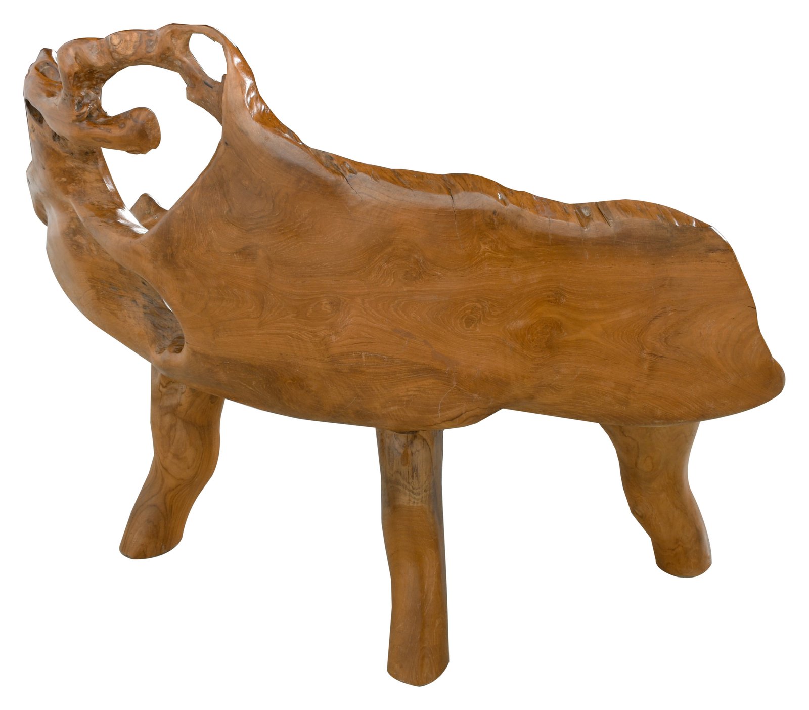 Teak Root Bench Medium 55"W x 20"D x 36"H - Image 4
