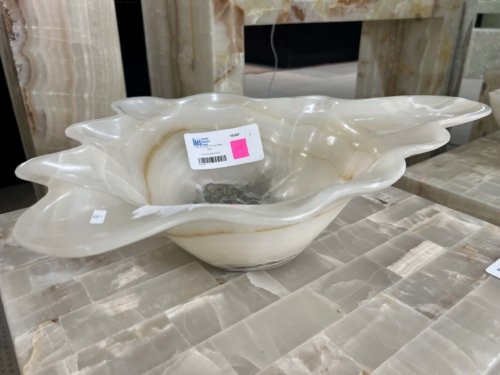 One of a Kind 5"H Ice White Vase
