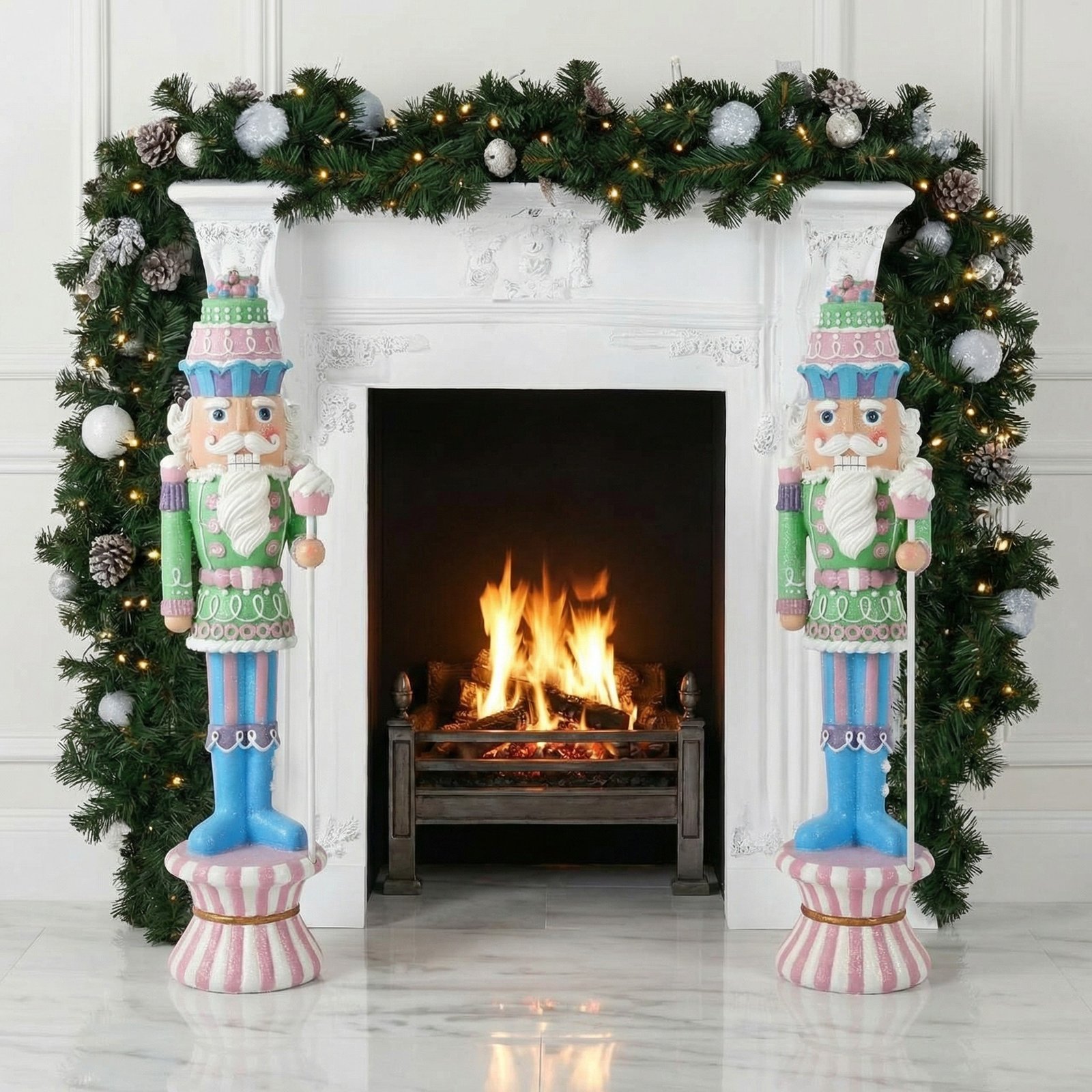47H Pastel Cupcake Nutcracker