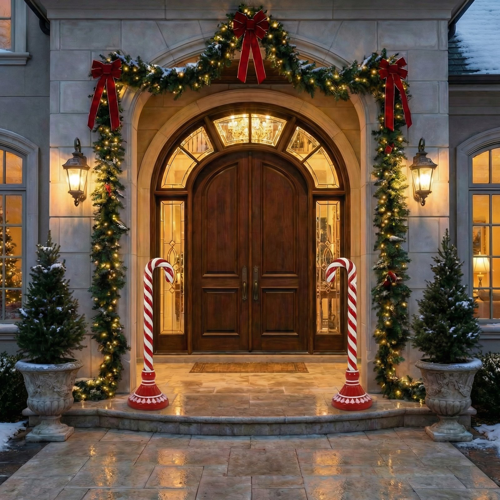 Holiday Wonderland Candy Cane Stand 35.5H